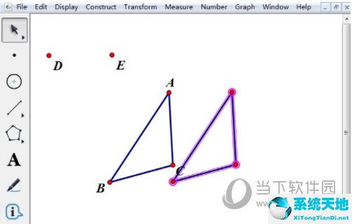 几何画板如何制作图形平移和旋转(图3)