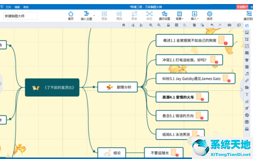 mindmaster设置字体倾斜的详细操作流程