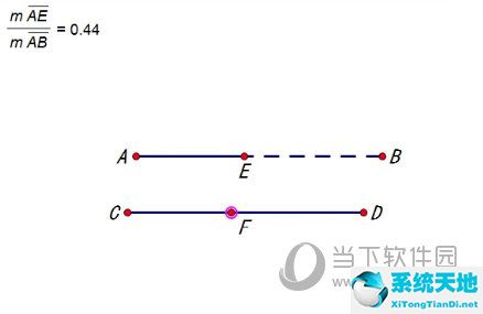 几何画板怎么在两线段上画点使比值相等