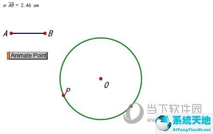 几何画板如何作点在圆上运动的动画