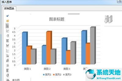 插入一个3D的柱形图