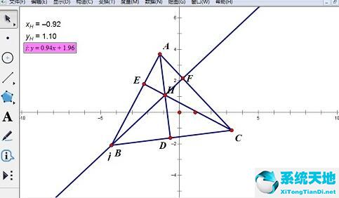 几何画板度量直线方程的具体步骤截图