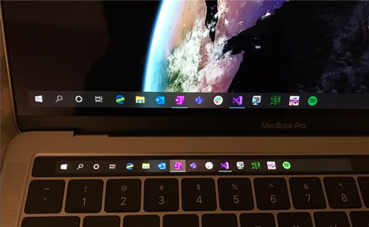 MacBook Pro Touch Bar上支持Win10任务栏