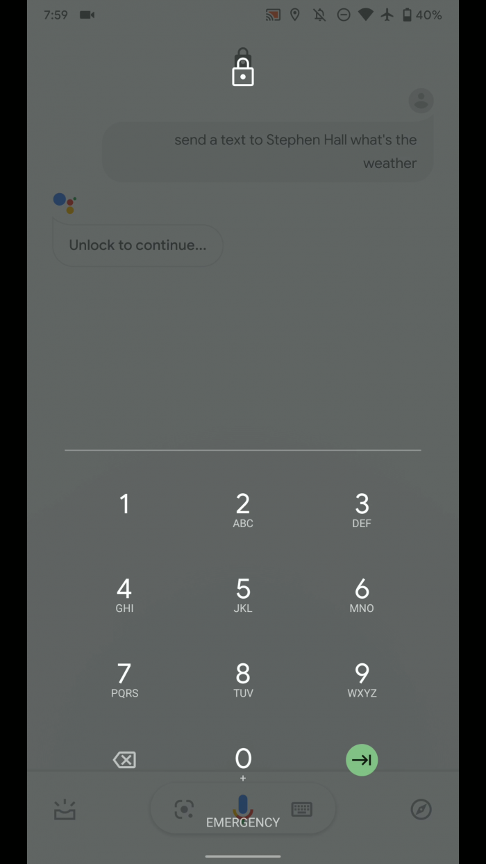 谷歌智能助理新功能：直接从锁屏发送文本