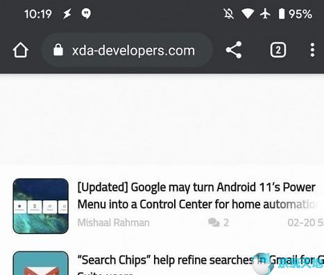 Android版Chrome工具栏