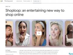 谷歌展示Shoploop視頻購物平臺，將與Instagram競爭