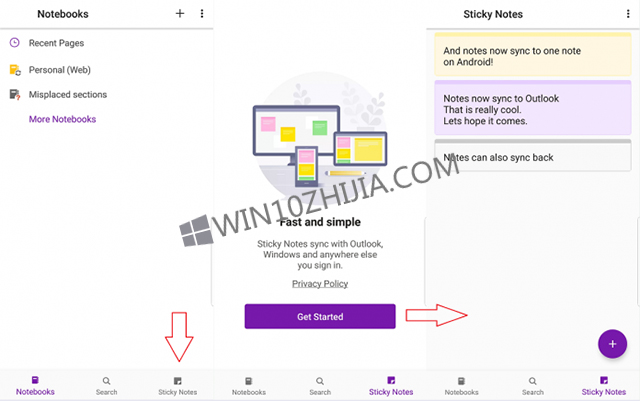 Win10 Sticky Notes已在OneNote Android Beta上提供.jpg