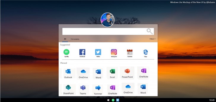 Win10 Lite OS主界面类似Chrome OS应用抽屉.jpg