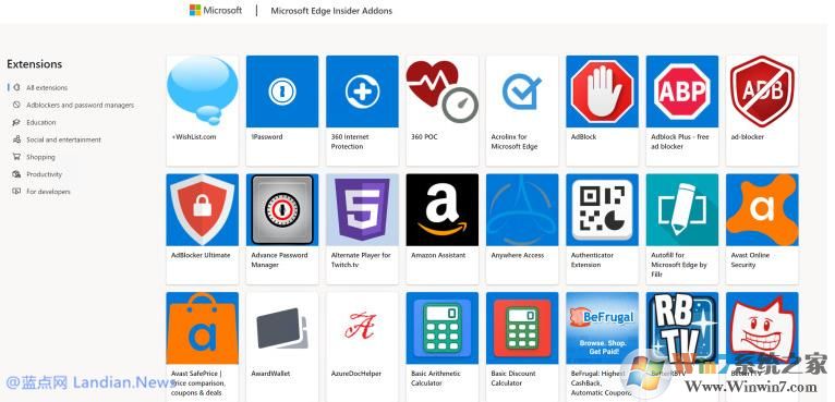 基于Chromium的新版Win10 Edge浏览器扩展更丰富
