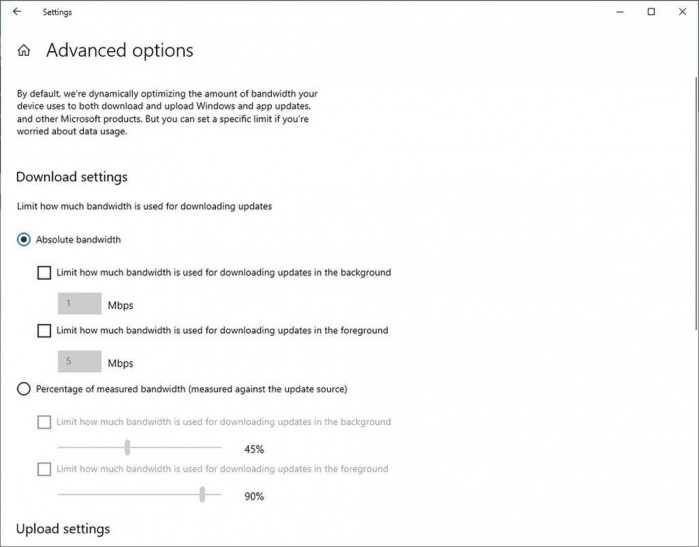 Win10 20H1更新：限制下载速度和调整日历