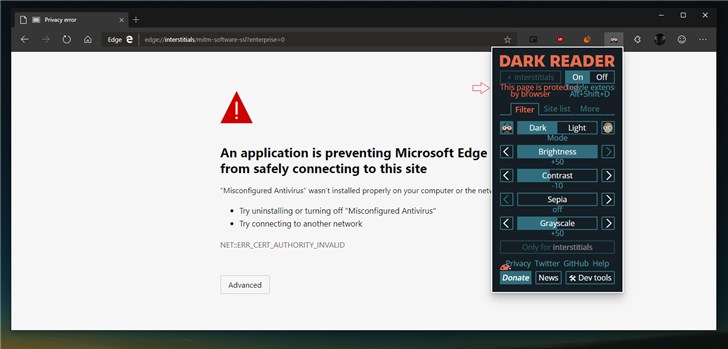 Win10 Chromium版Edge浏览器改进Dark模式