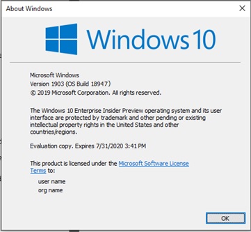 Win10 Build 18947误推，Release Preview和Slow通道可回滚此前版本