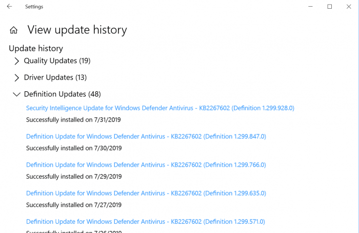 Win10 20H1中Windows Defender重新定义名称