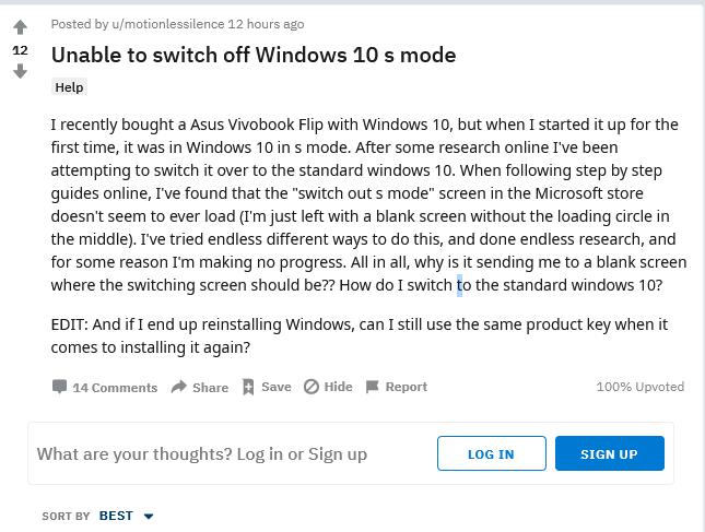 Windows 10出现暂时无法退出S Mode现象2.jpg