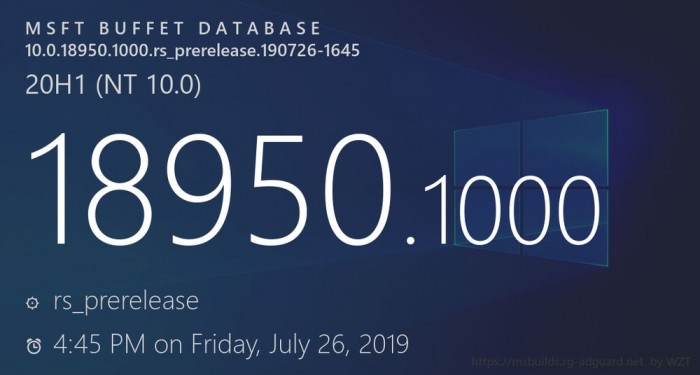 微软发布Win10 Build 18950 ISO镜像下载