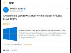 Windows Server vNext发布Build 18965预览版下载