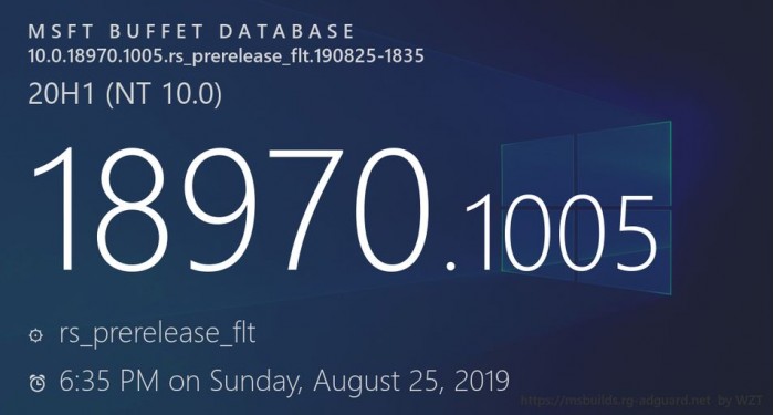 Win10 20H1发布Build 18970更新