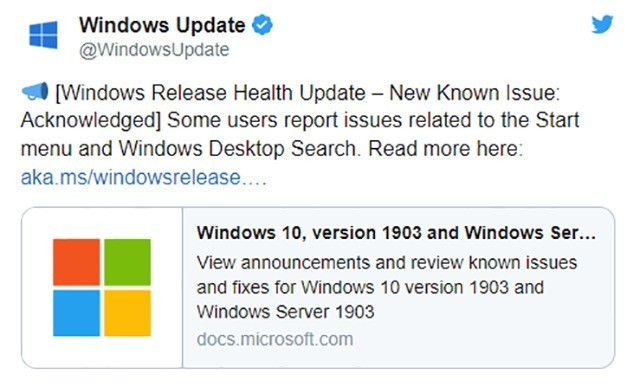 Windows 10更新误删开始主菜单 微软：正在调查.jpg