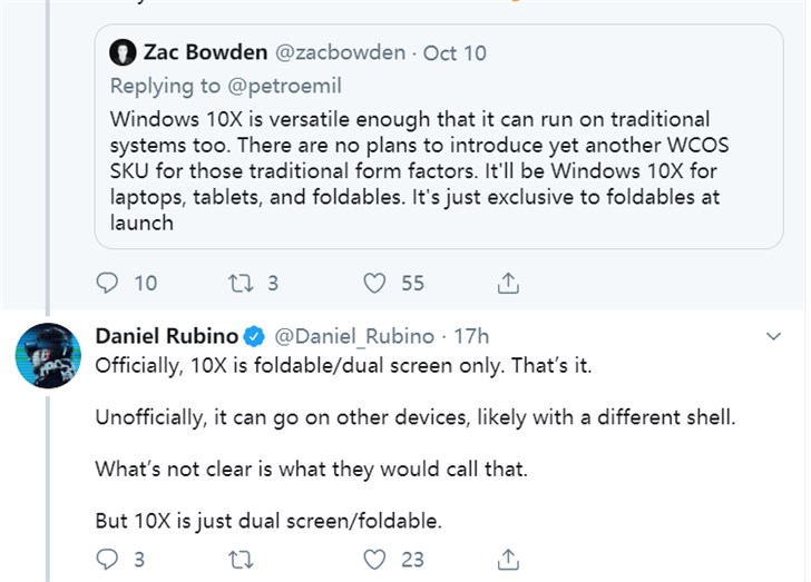 Windows 10X独特用户界面