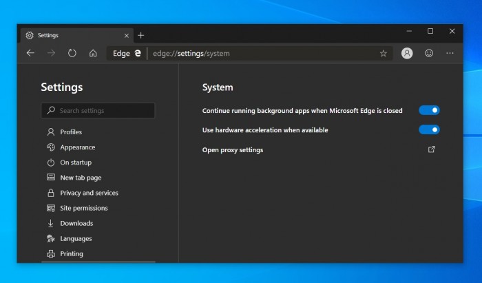 Win10 Edge Canary