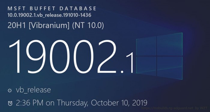 Win10 20H1发布Build 19002更新