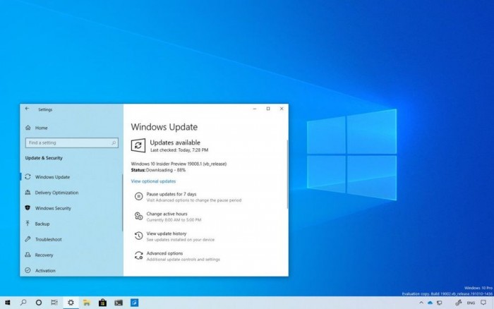 Win10 Build 19008发布更新