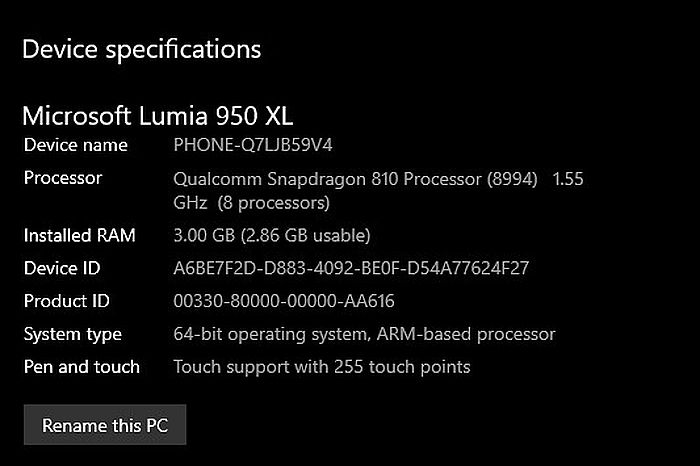 Lumia 950可拨打电话和收发短信