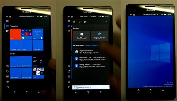 运行Win10 ARM 20H1的Lumia