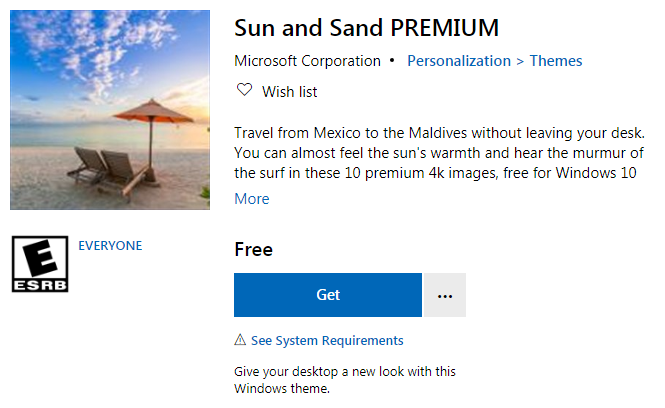 Win10发布阳光沙滩超高清壁纸主题包免费下载