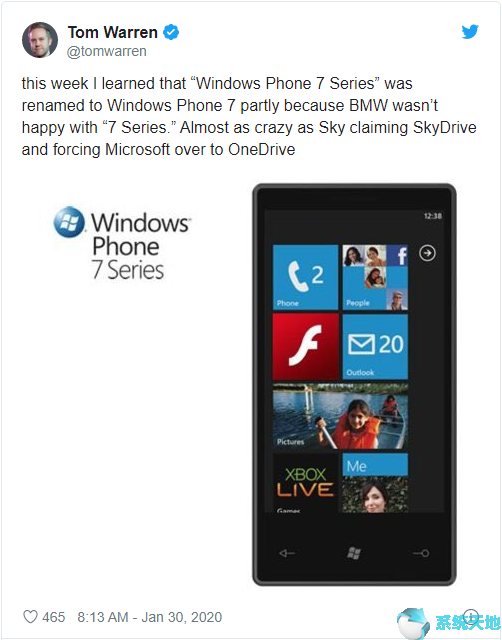 Windows Phone Series 7精简命名