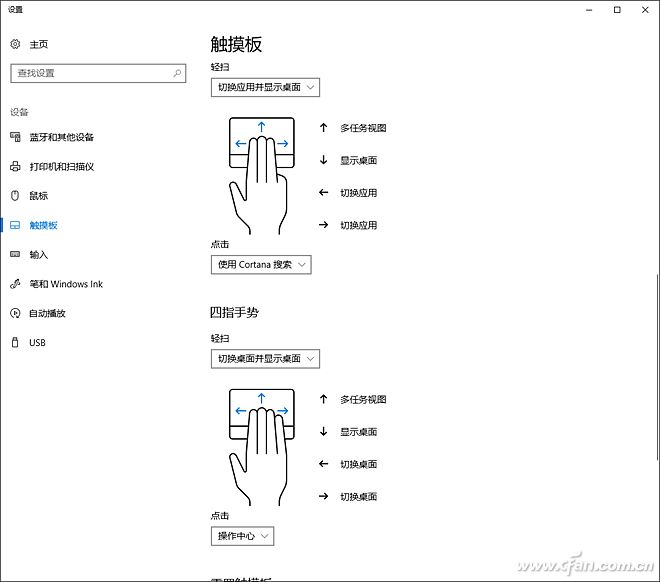 触控板手势口控制