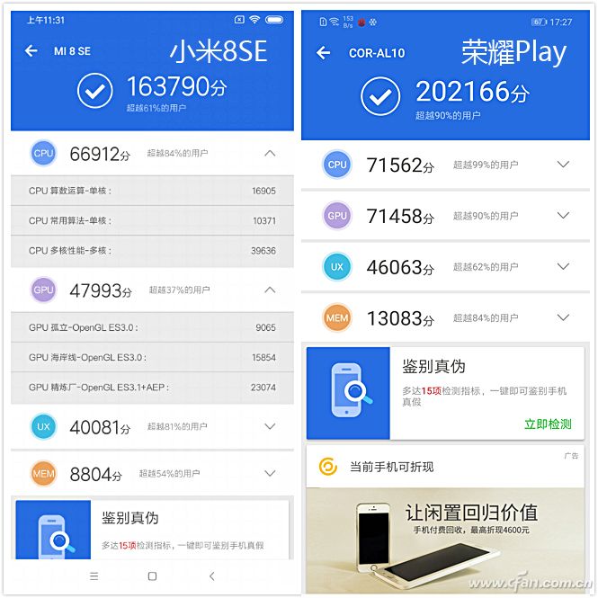 荣耀Play和小米8 SE怎样?荣耀Play和小米8 SE谁更适合你?