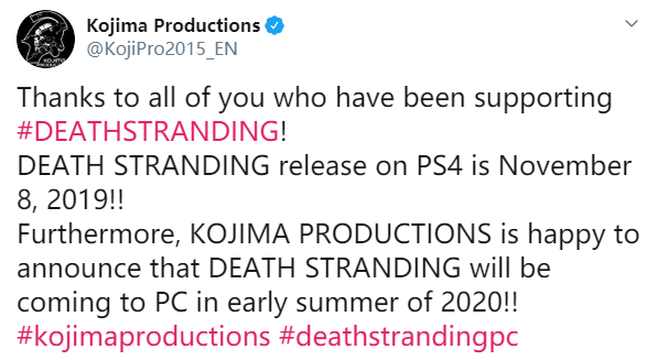 《死亡搁浅》非PS4独有   PC平台将于明年夏初发布