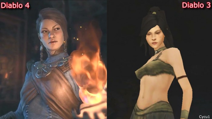 《暗黑4》和《暗黑3》角色对比  两种截然不同的视觉风格