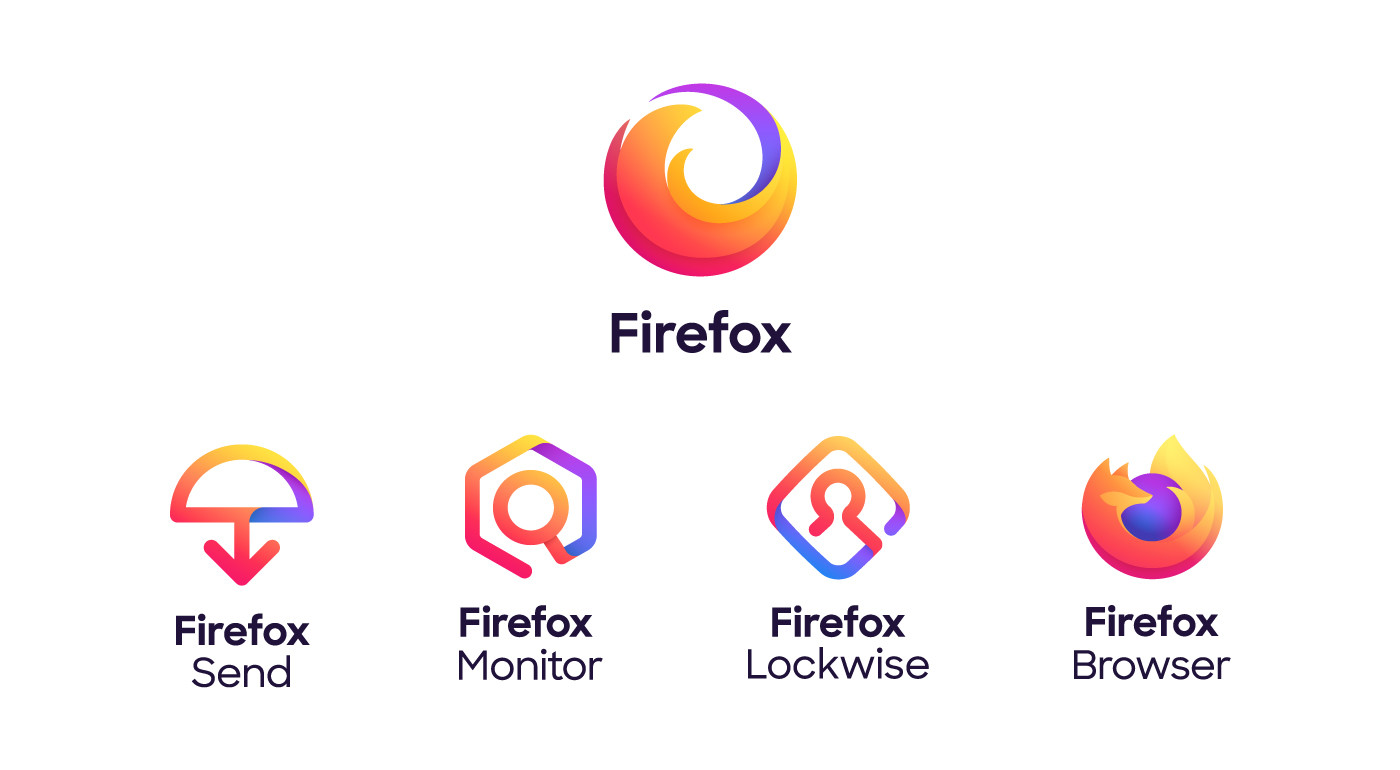 Firefox整个产品系列服务推出新的Logo和视觉设计