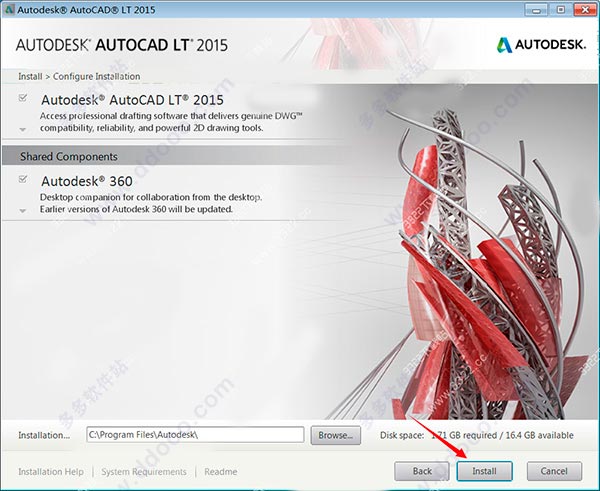 Autodesk AutoCAD LT 2015破解版 sp2(附破解安装教程)