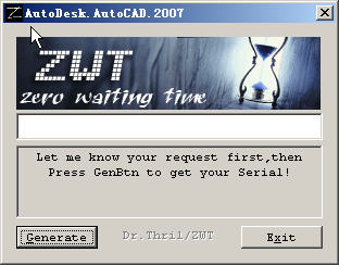 autocad2007激活码注册机下载（32位64位）