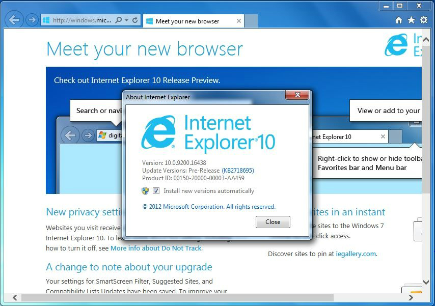 Internet Explorer 10