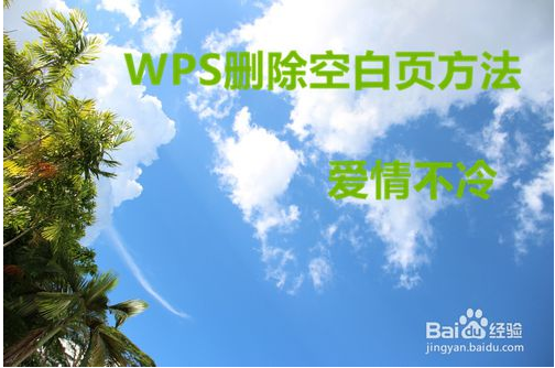 wps怎樣刪除空白頁