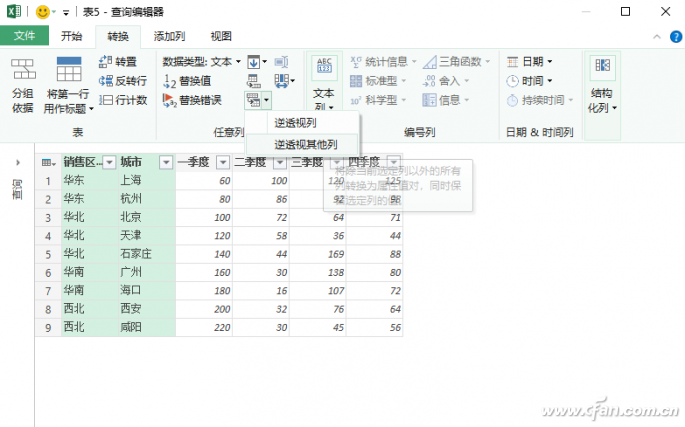 office2013下Excel数据不规范如何排列？09