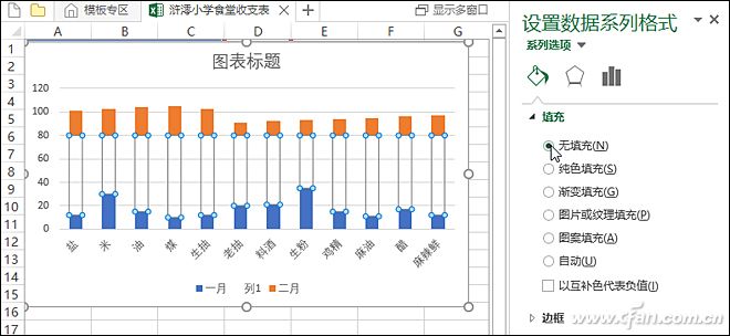 Excel另类堆积柱形图05