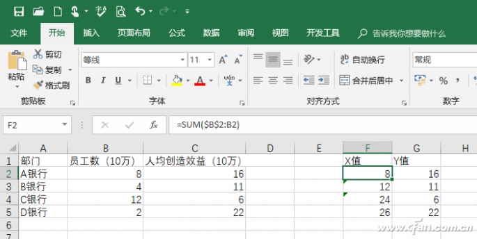 Excel2016打造不等宽柱形图的技巧2