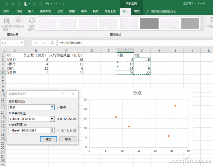 Excel2016打造不等宽柱形图的技巧3