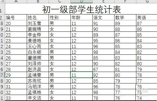 Excel2019按条件统计人数的方法