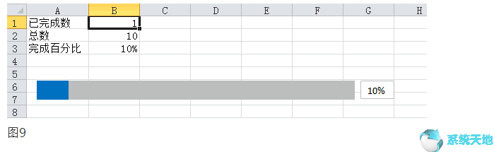 Excel2016制作数据进度图教程
