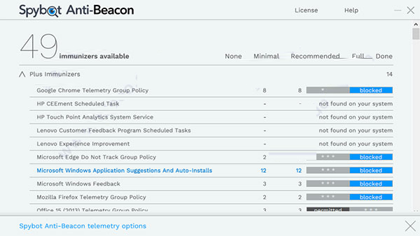 win10隐私保护软件Spybot Anti-Beacon