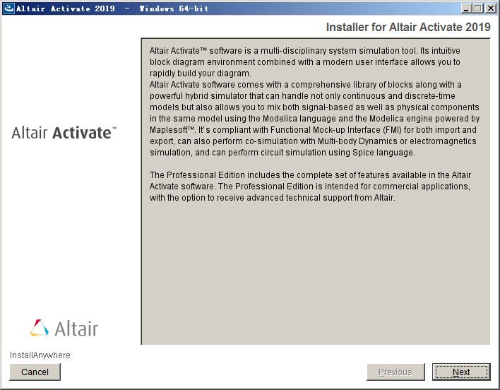 多学科系统仿真工具Altair Activate 2019 如何安装