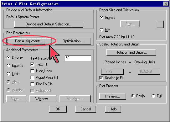 如何在AUTOCAD R14打印出清晰的图线