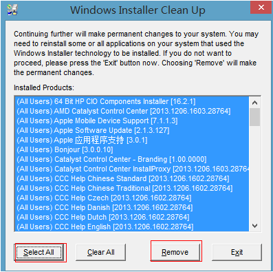 WindowsInstallerCleanUp