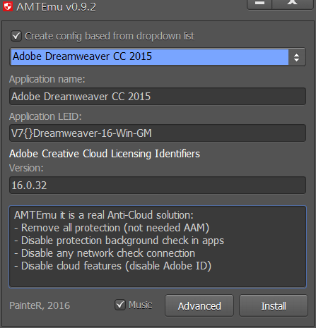 adobe dreamweave cc 2015 破解补丁方式